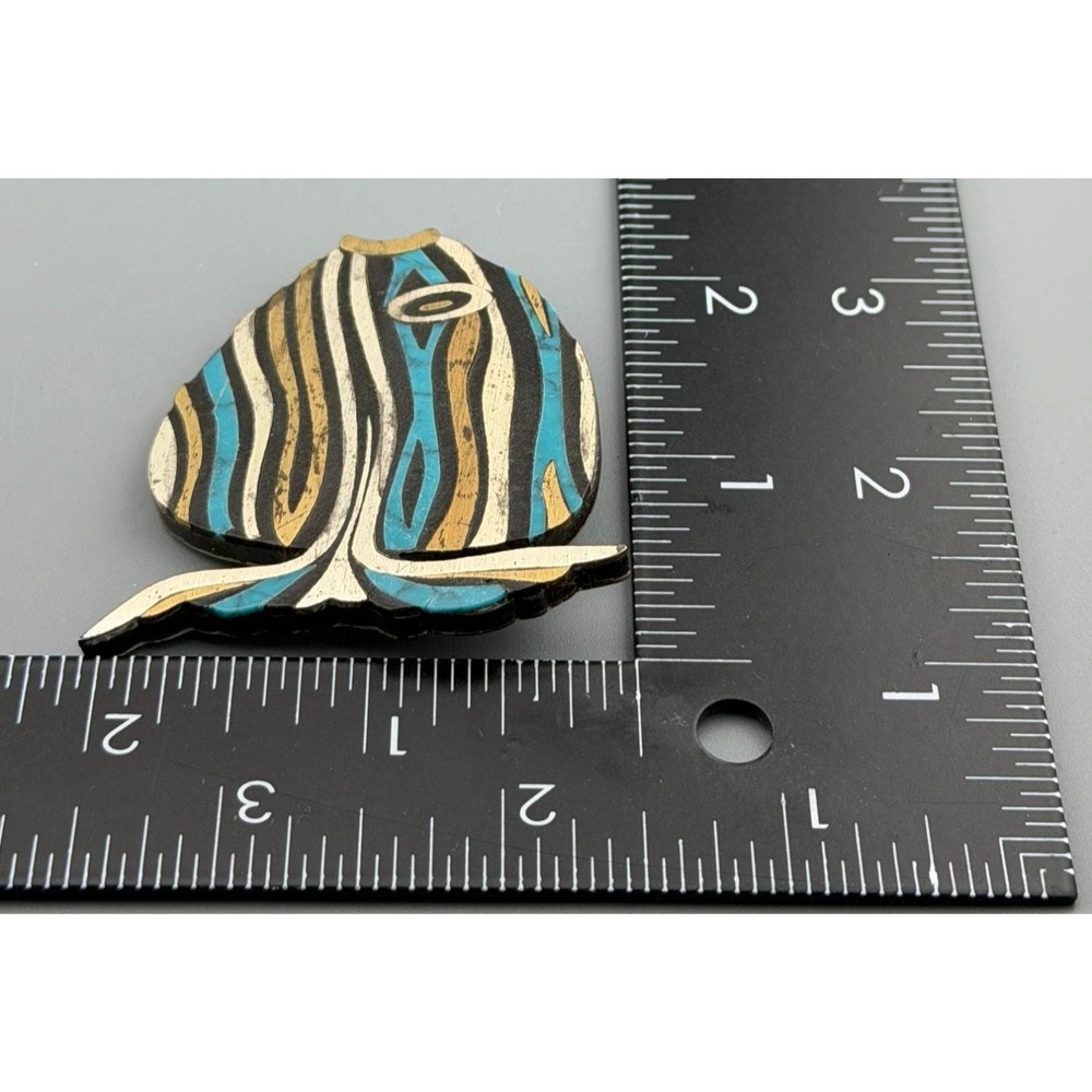 Vintage Taxco Fish Brooch Toño Sterling Silver Mixed Metal Turquoise  READ - Picture 7 of 9